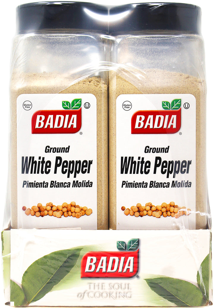 Badia Ground White Pepper-16 oz.-6/Case