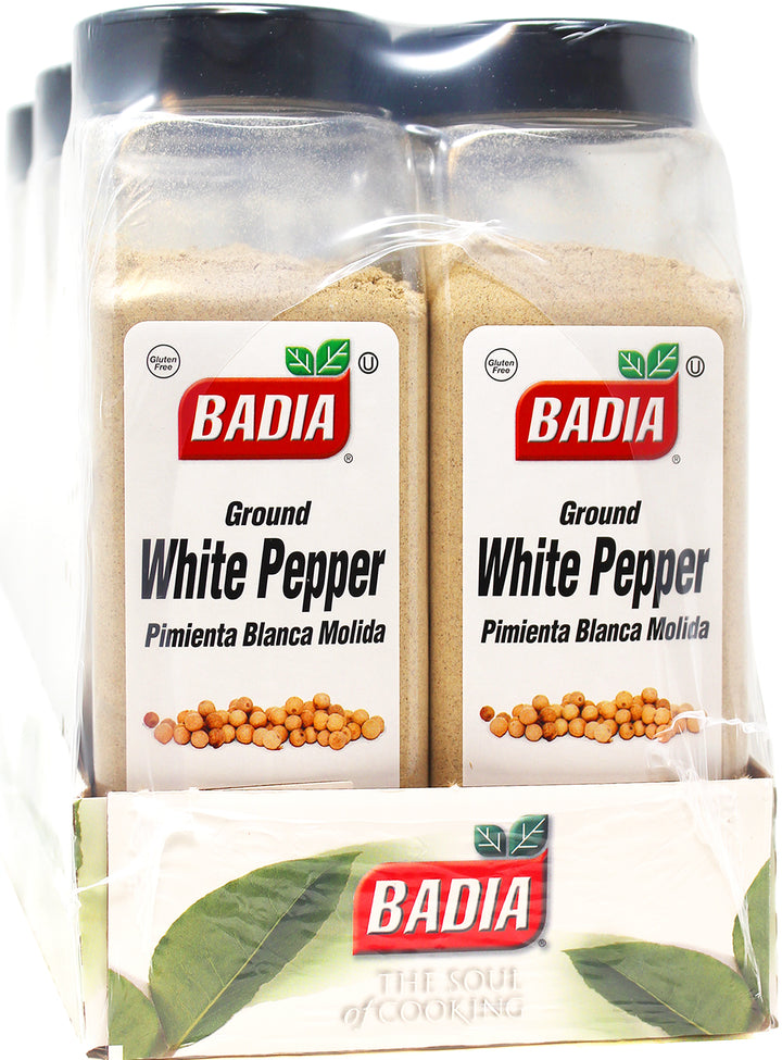 Badia Ground White Pepper-16 oz.-6/Case