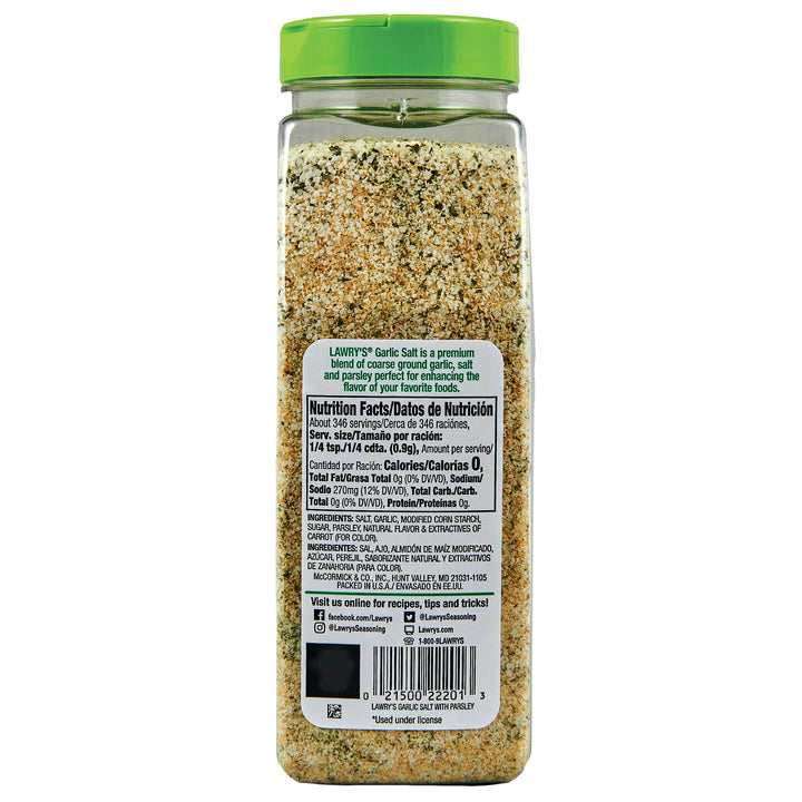 Lawry's Garlic Salt Seasoning-33 oz.-15/Case