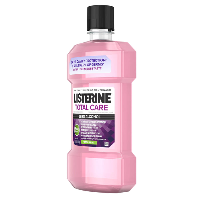 Listerine Zero Alcohol Total Care Fresh Mint Mouthwash-1 Liter-6/Case