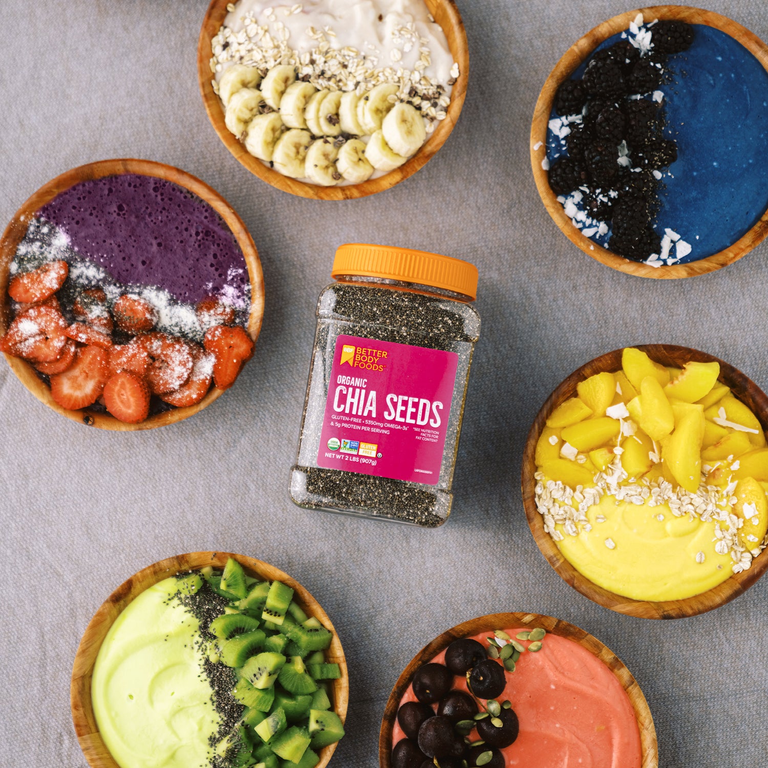 Betterbody Foods Organic Chia Seeds-2 lb.-6/Case MPN# CHI-02-BX-06