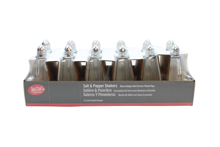 Tablecraft 1 oz. Eiffel Tower Salt And Pepper Chrome Top Shaker-12 Count-4/Case