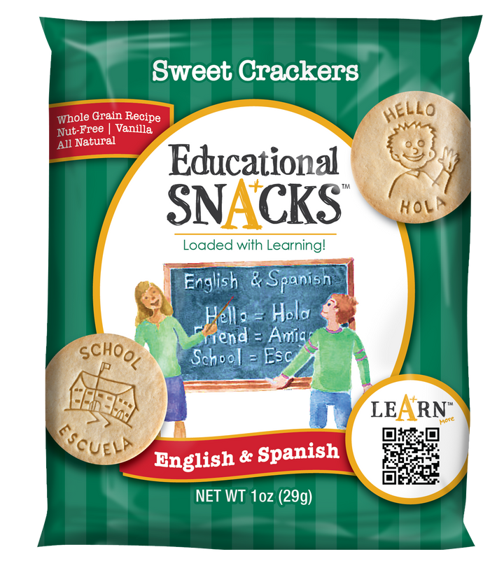 Educational Snacks English & Spanish Educational Snack Crackers-1 oz.-120/Case
