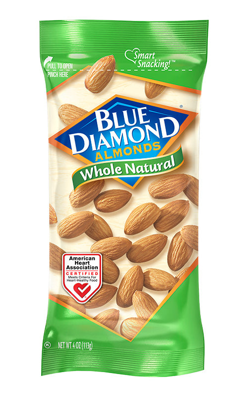 Blue Diamond Almonds Almonds Whole Natural-4 oz.-12/Box-6/Case