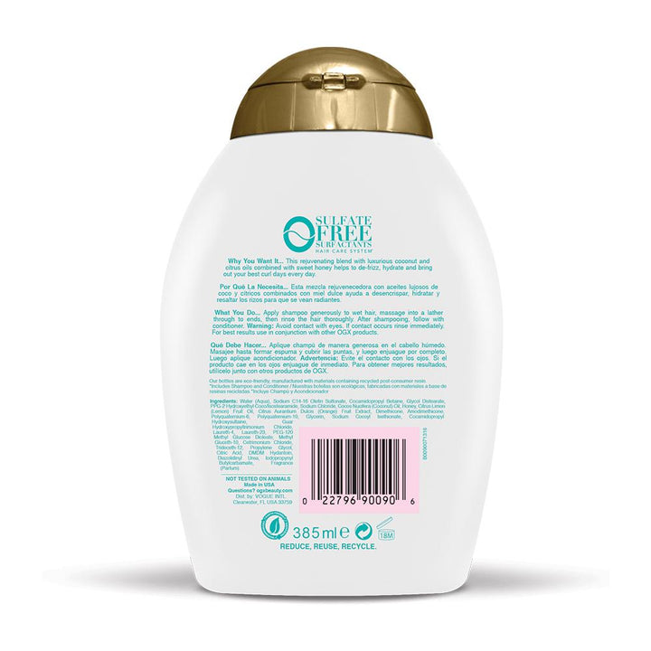 OGX Coconut Curls Shampoo-13 fl oz.-4/Case
