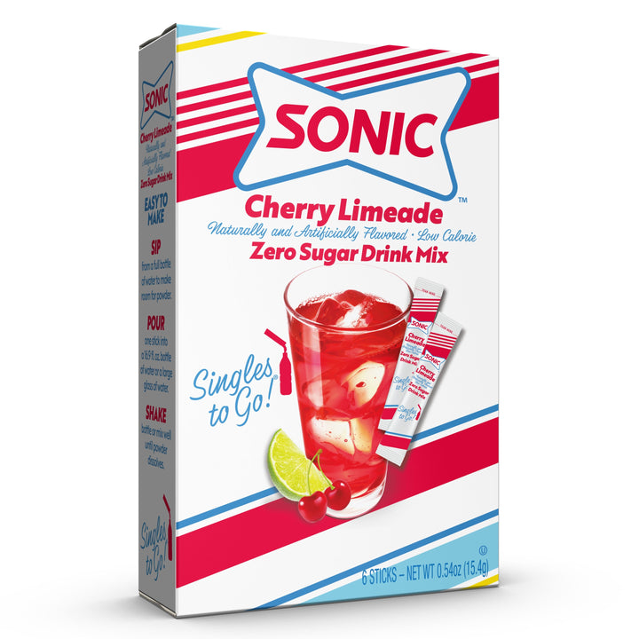 Sonic Cherry Limeade Singles To Go-6 Count-12/Case