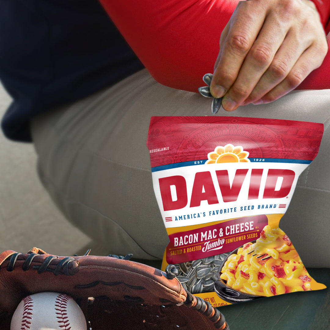 David Salted Bacon Mac & Cheese Sunflower Seed-5.25 oz.-12/Case
