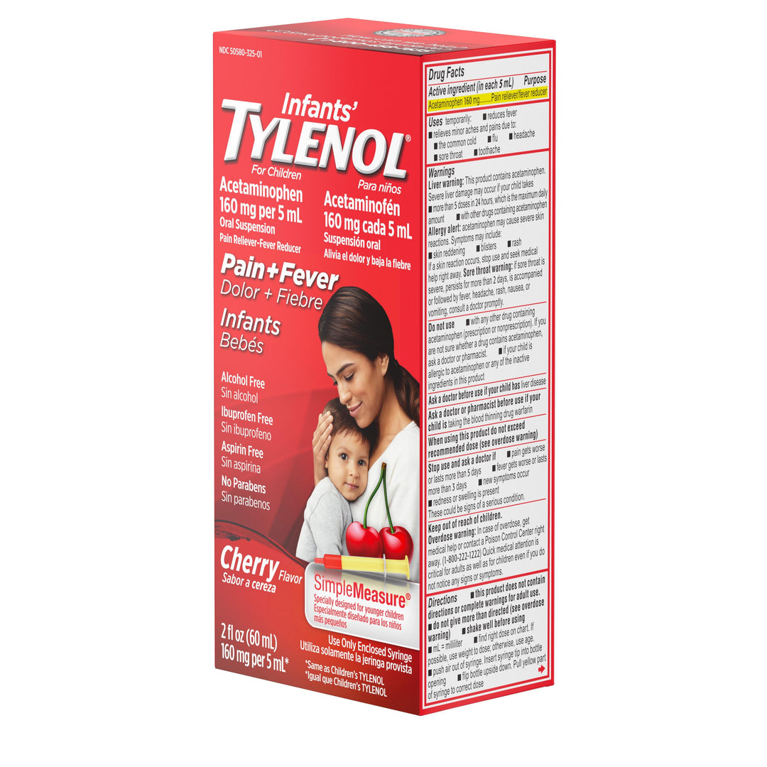 Tylenol Infants/Bebe Oral Suspension Cherry 36/2 Fl Oz.