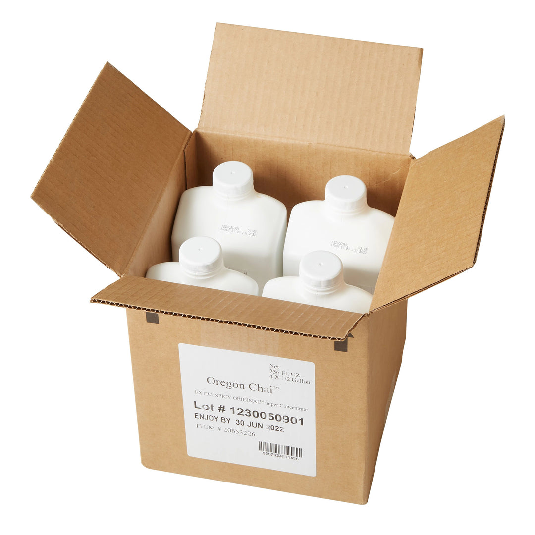Oregon Chai Extra Spicy Super Concentrate-0.5 Gallon-4/Case