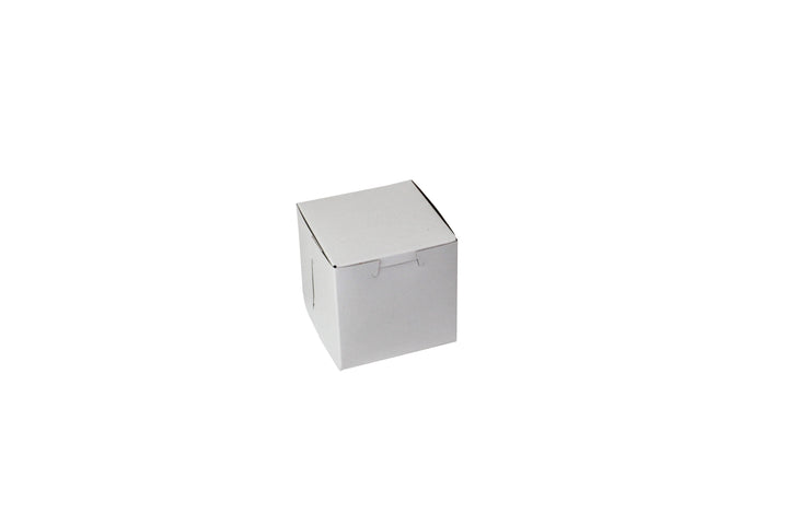 Boxit 4 Inch X 4 Inch X 4 Inch White Lock Corner Bakery Box 200/Case