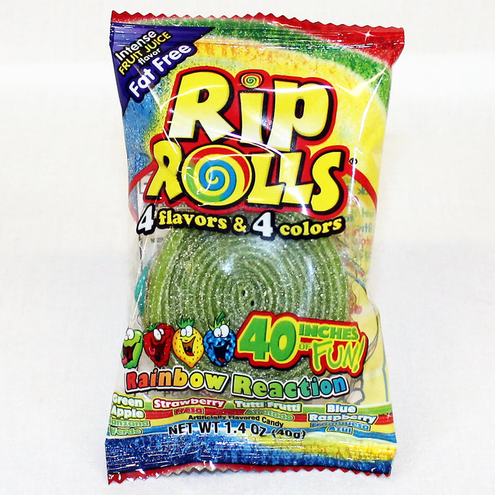 Rip Rolls Rainbow Reaction Display Carton-1.4 oz.-24/Box-12/Case