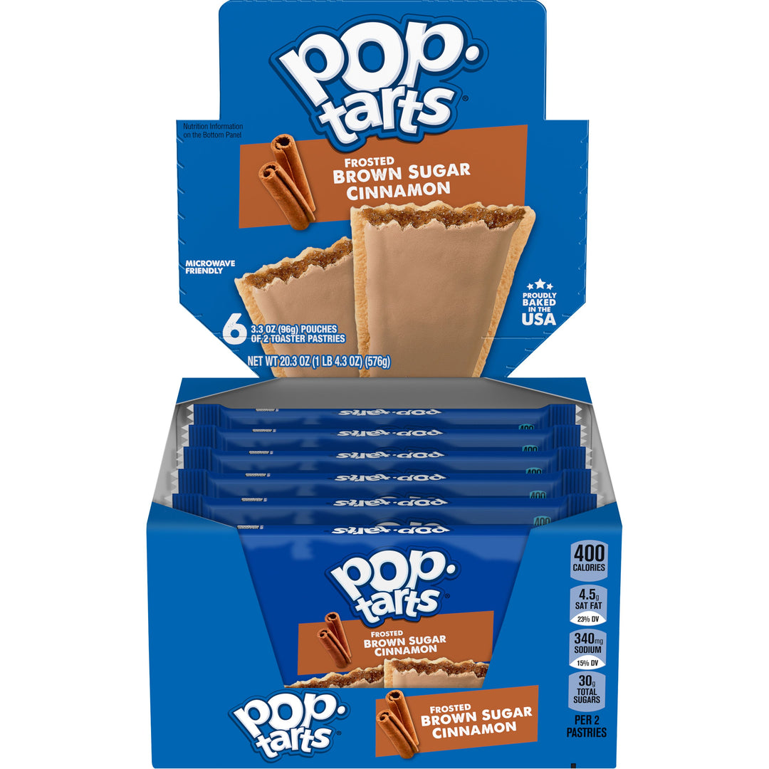 Kellogg's Frosted Pop Tart Brown Sugar Cinnamon Two Pack-3.3 oz.-6/Box-12/Case