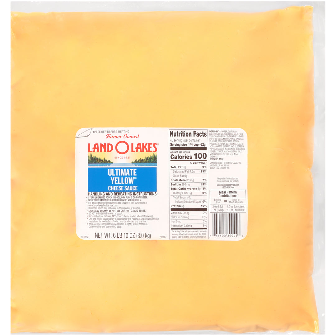 Land O Lakes Ultimate Yellow Cheese Sauce Pouch-106 oz.-6/Case