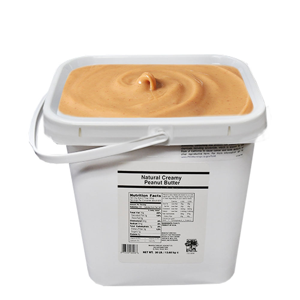 Azar Natural Peanut Butter Unsalted-30 lb.-1/Case