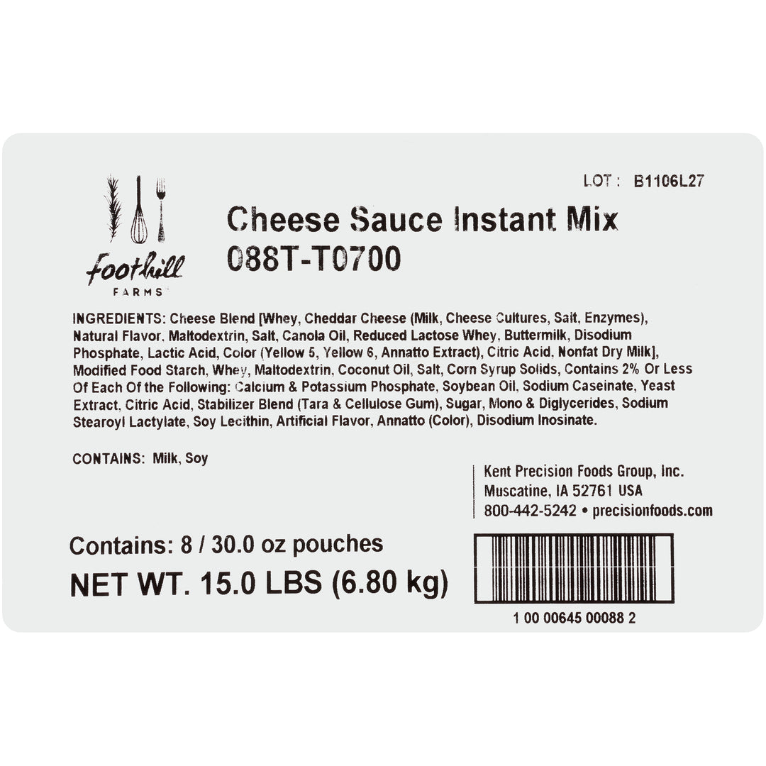 Foothill Farms Add Water Cheese Sauce Mix-30 oz.-8/Case