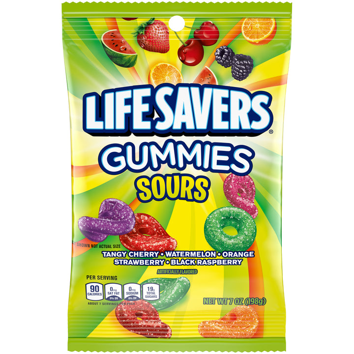 Lifesavers Sour Candy Gummy Candy-7 oz.-12/Case