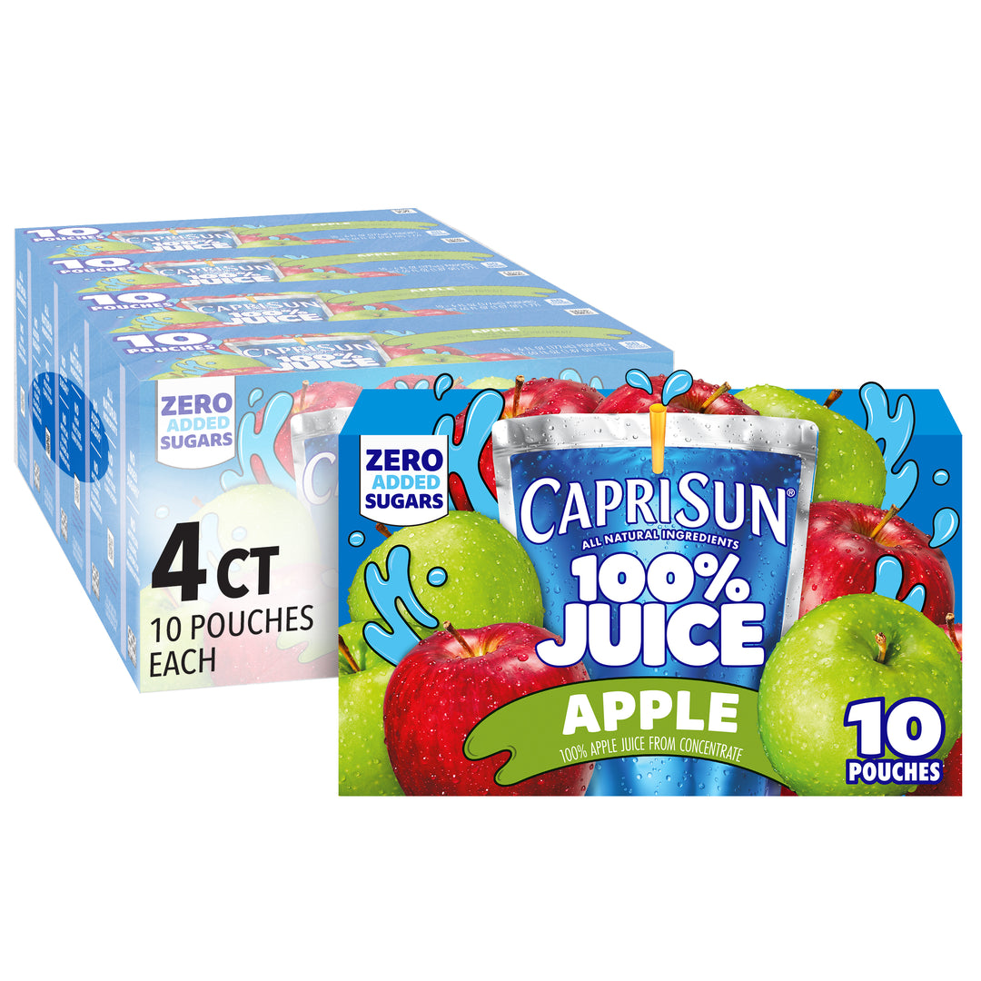 Capri Sun 100% Juice Ready To Drink Apple Juice-60 fl oz.s-4/Case