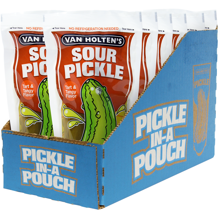 Van Holten's Large Sour Pickle Whole Single Serve Pouch-1 Each-12/Case