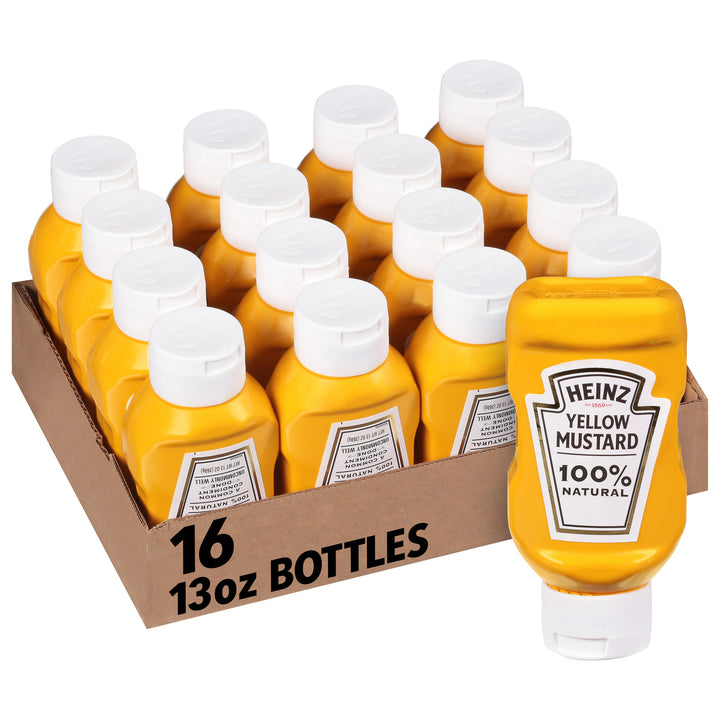 Heinz Kosher Yellow Mustard Bottle-13 oz.-16/Case