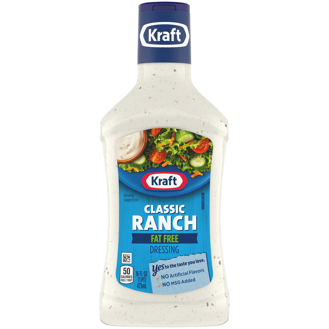 Kraft Fat Free Ranch Dressing Bottle-16 fl oz.-6/Case