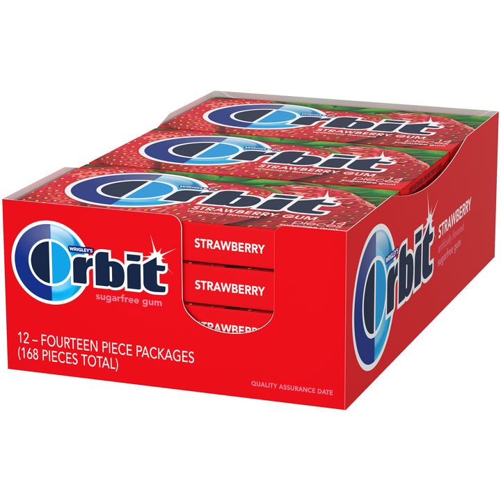 Orbit Strawberry Gum Remix-14 Pieces/Pack- 12 Packs/Box-14 Piece-12/Box-12/Case