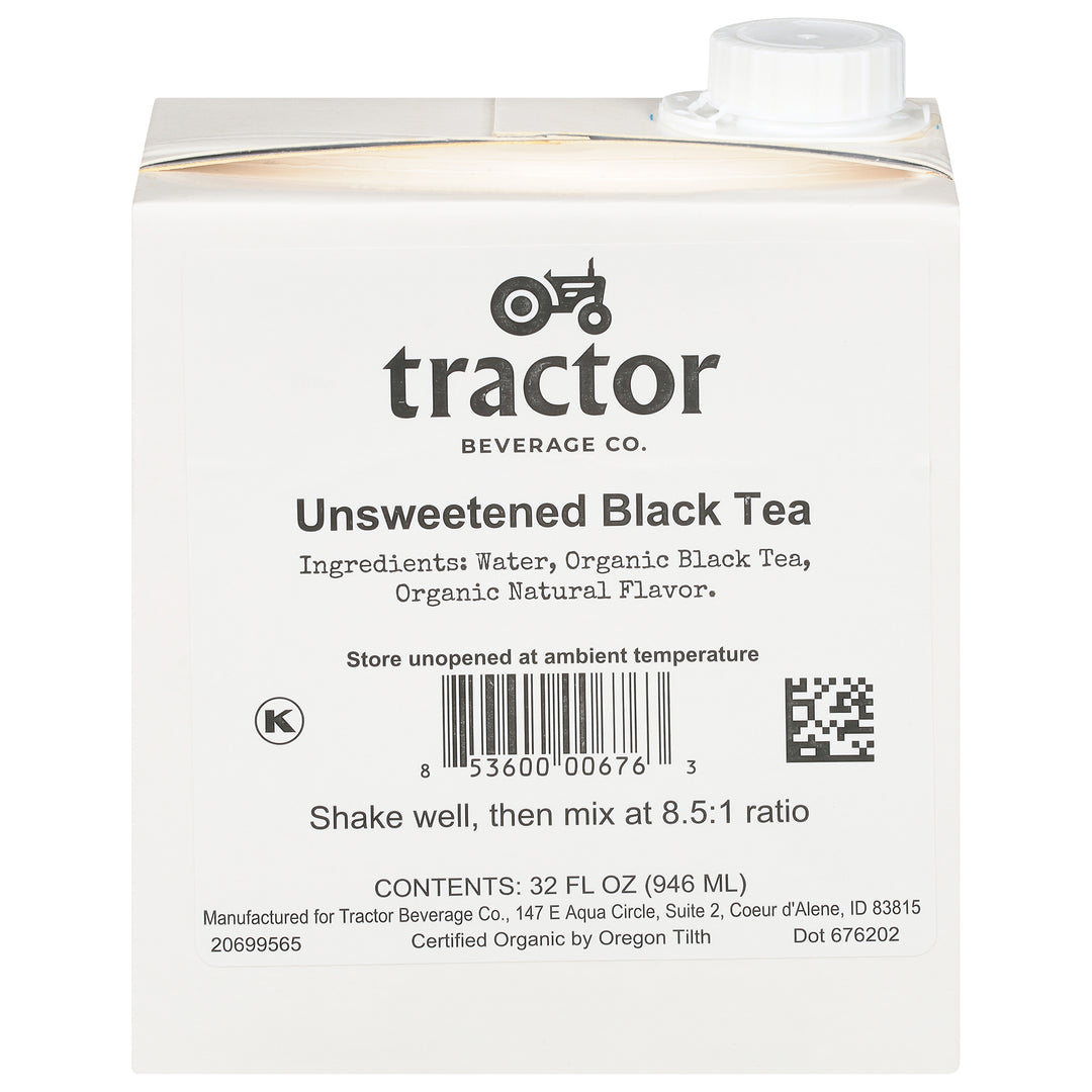 Tractor Beverage Co Organic Black Tea- Unsweetened Concentrate-32 oz.-1/Case