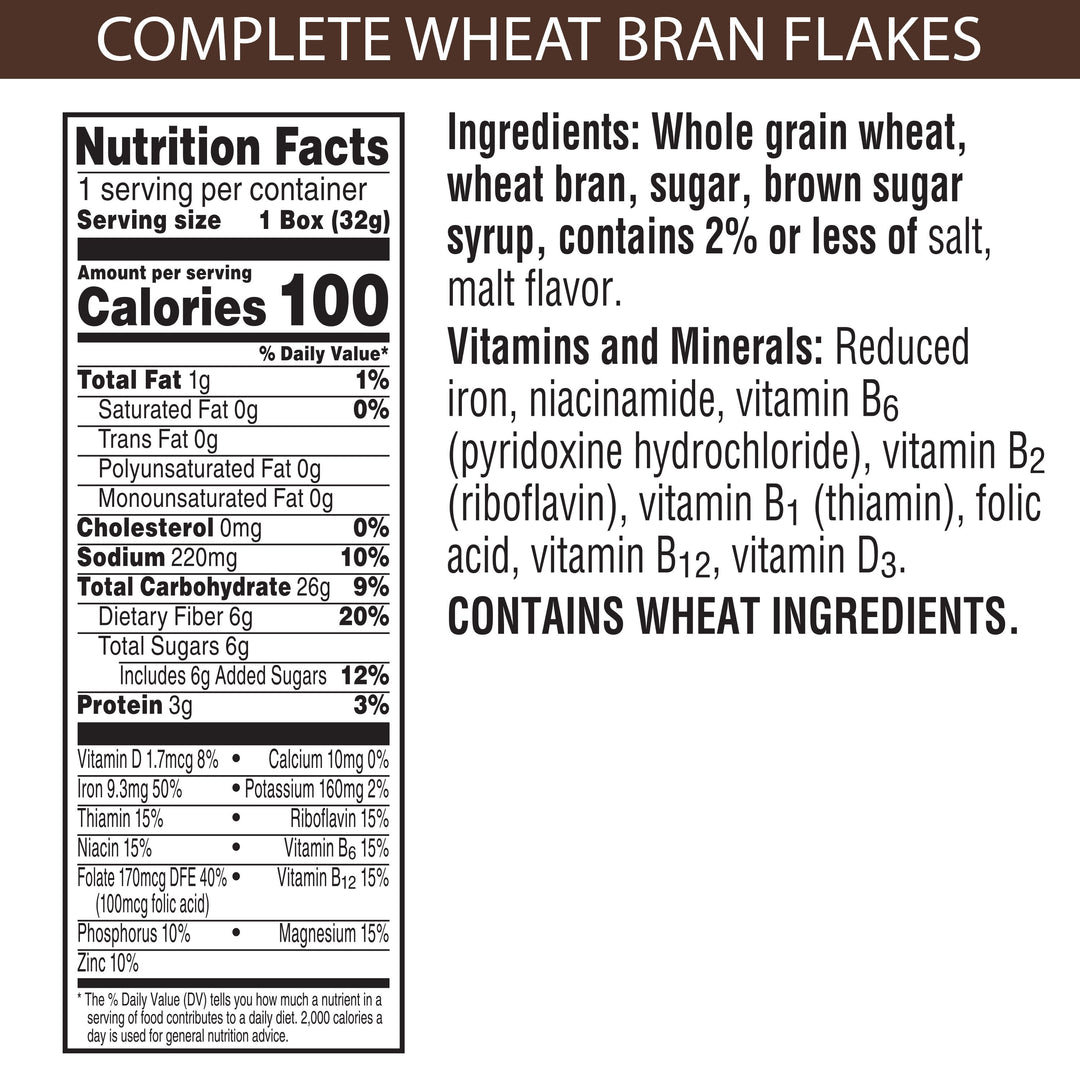 Kellogg's Bran Flakes Complete Cereal-1.13 oz.-70/Case