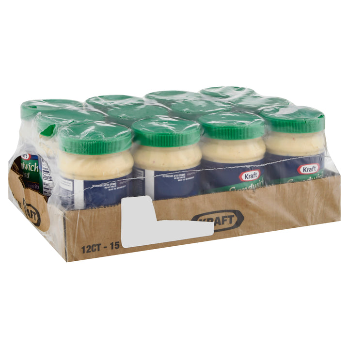 Kraft Spoonable Sandwich Spread Mayonnaise Jar-15 fl oz.-12/Case