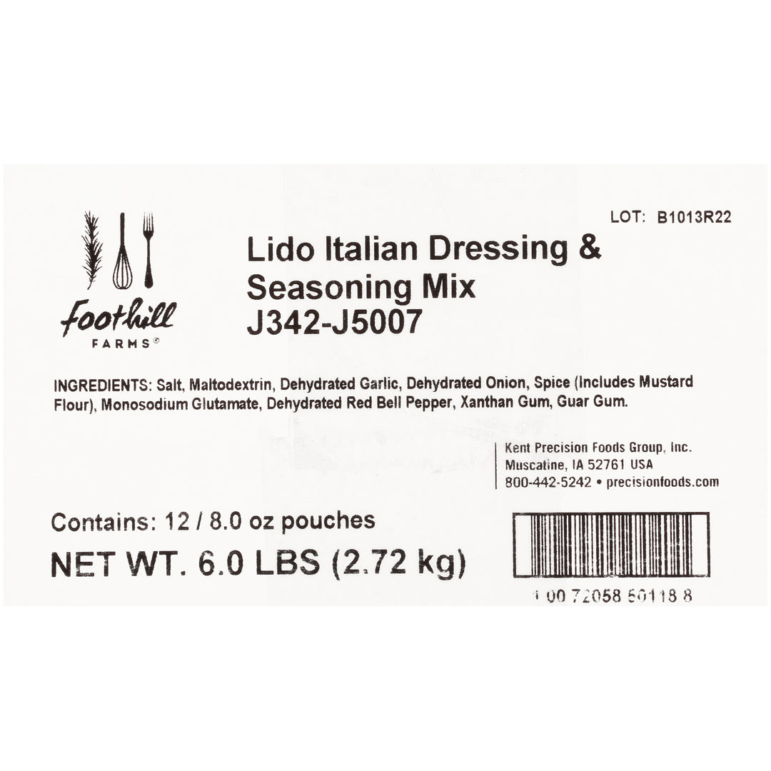 Foothill Farms Lido Italian Dressing Mix-8 oz.-12/Case