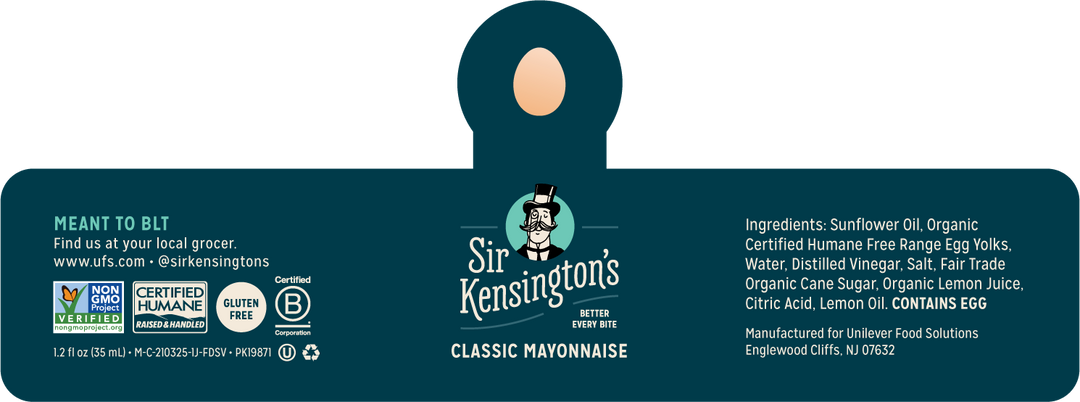 Sir Kensington's Classic Mayonnaise Single Serve-1.2 oz.-48/Case