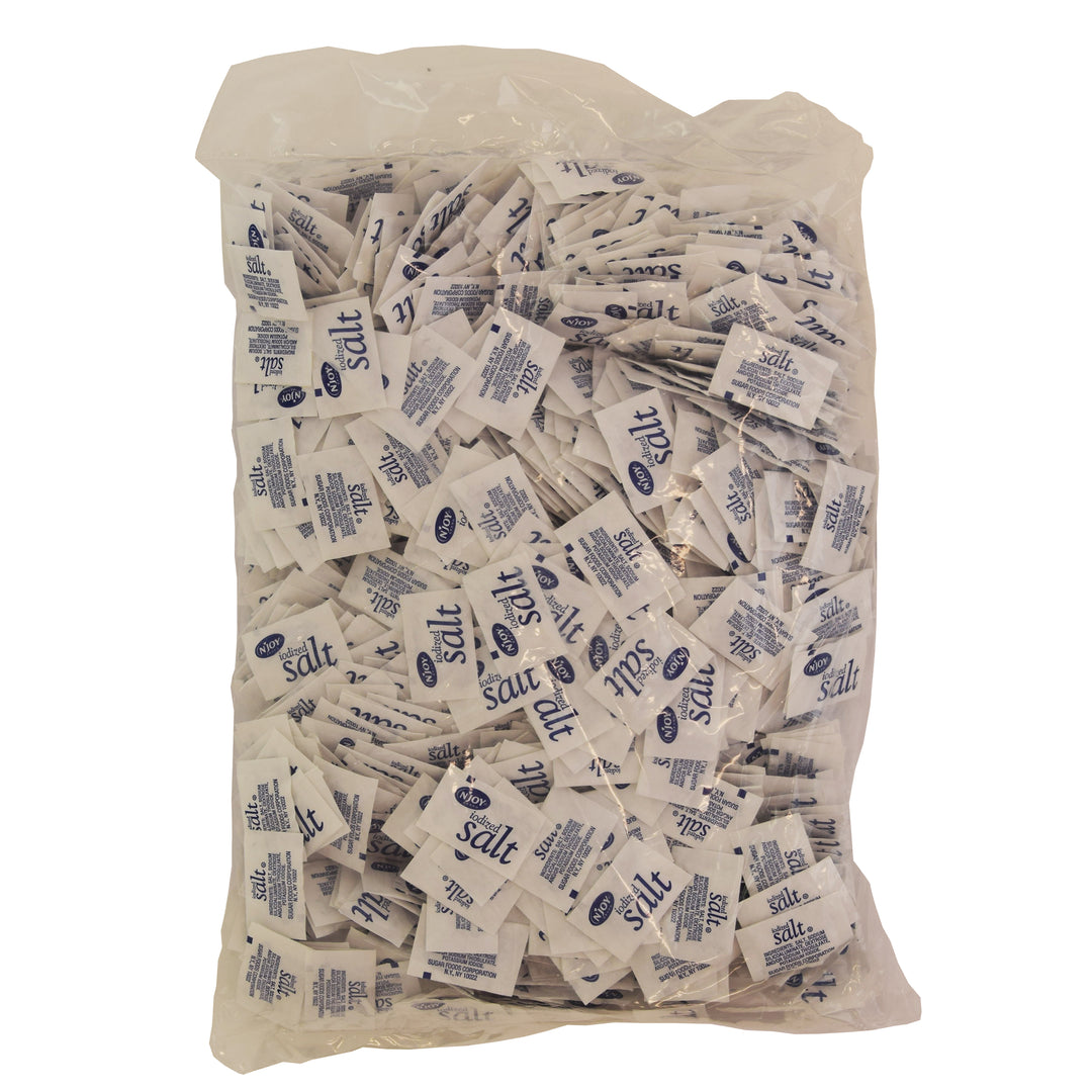 N'joy Iodized Salt Packets-0.5 Gram-1000/Box-6/Case