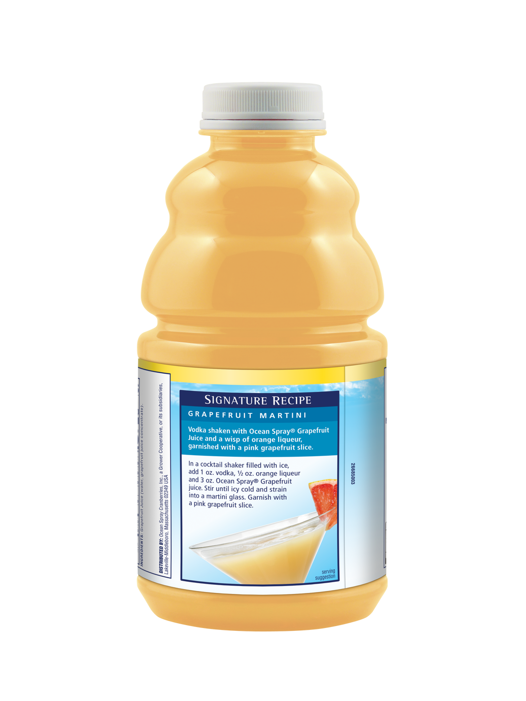 Ocean Spray White Grapefruit Juice-Kosher-32 fl oz.s-12/Case