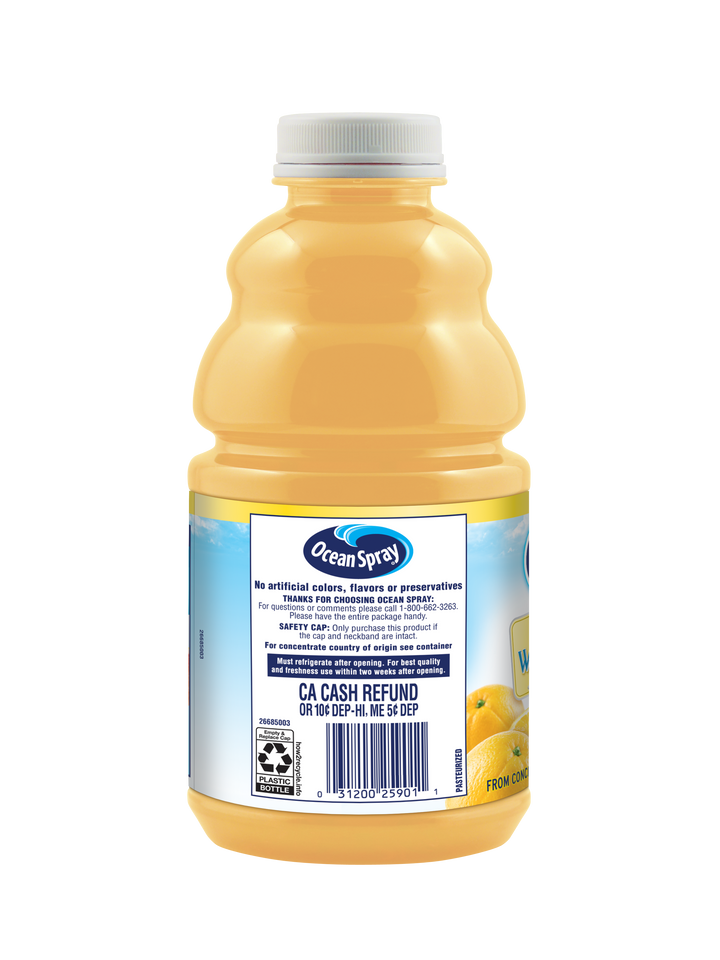 Ocean Spray White Grapefruit Juice-Kosher-32 fl oz.s-12/Case