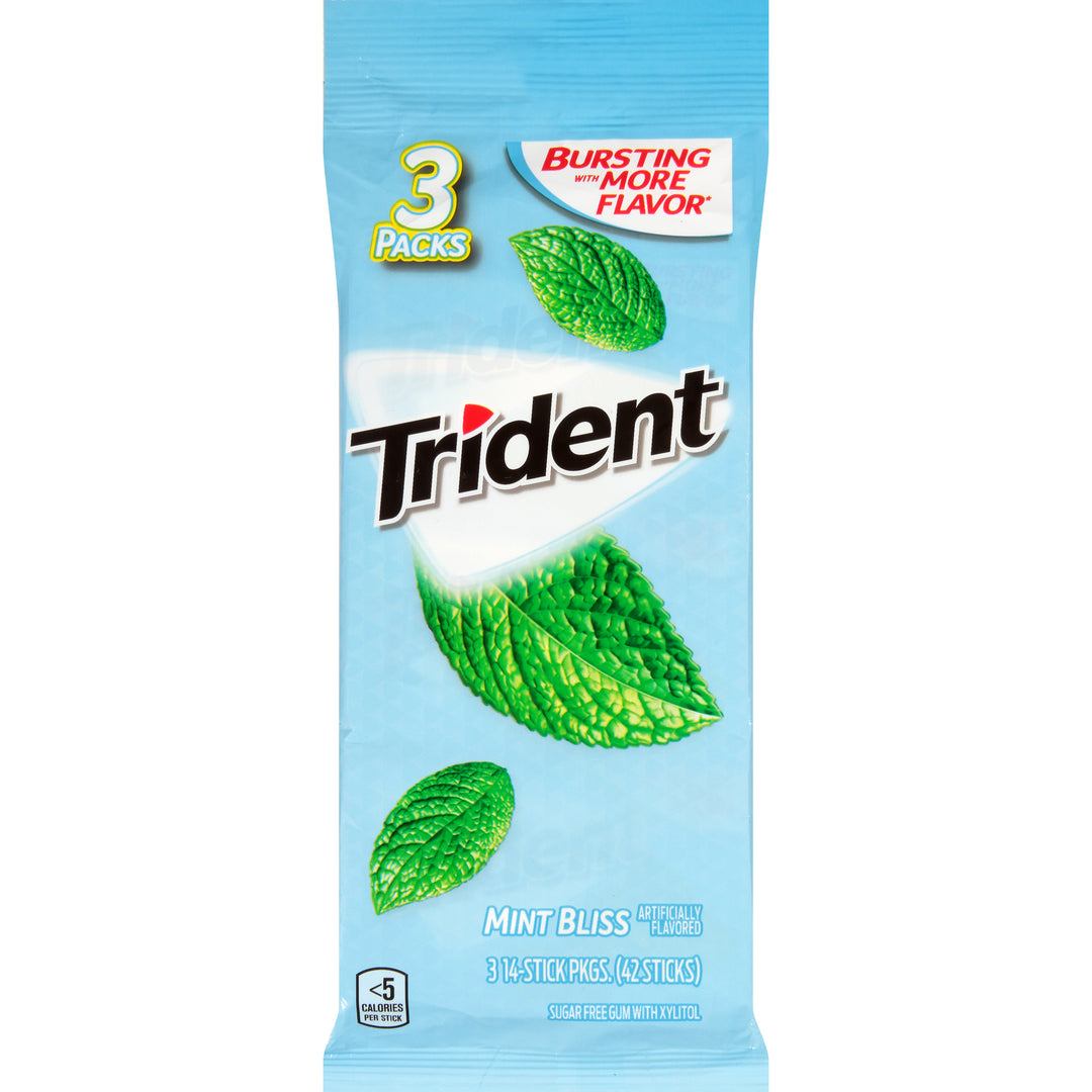 Trident Gum Mint Bliss Sugar Free-42 Count-20/Case
