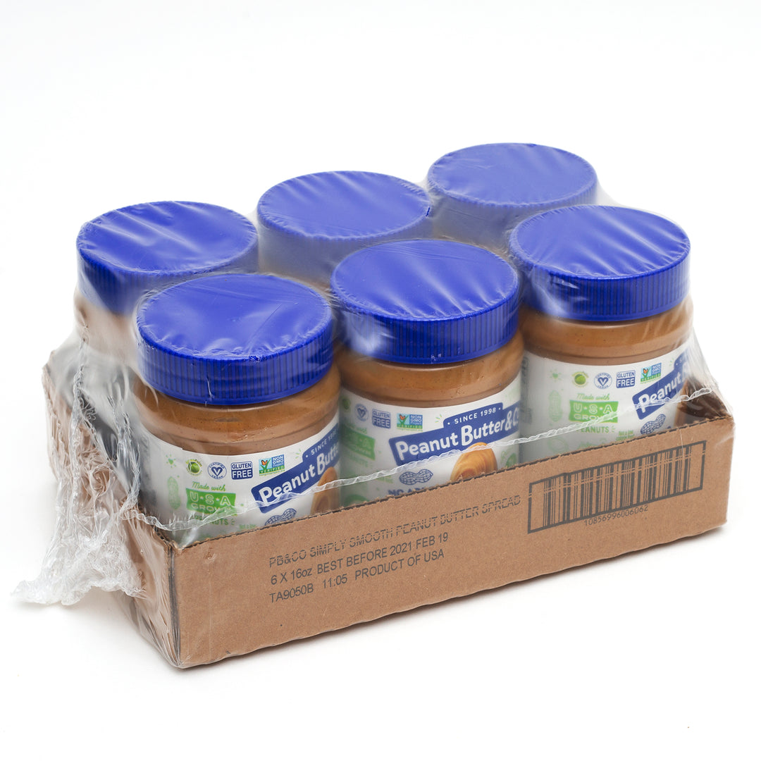 Peanut Butter & Co All Natural Simply Smooth Peanut Butter Spread-16 oz.-6/Case