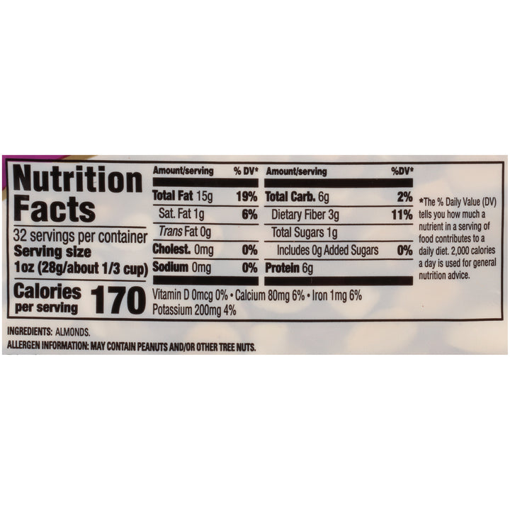 Fisher Almonds Sliced Natural Toasted No Salt-32 oz.-3/Case
