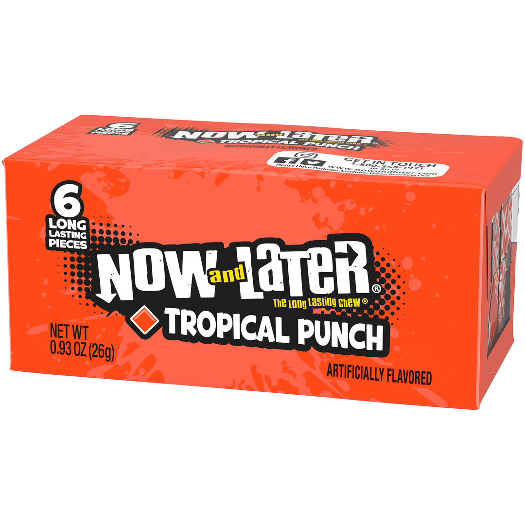 Now & Later Tropical Punch Chews-0.93 oz.-12/Case