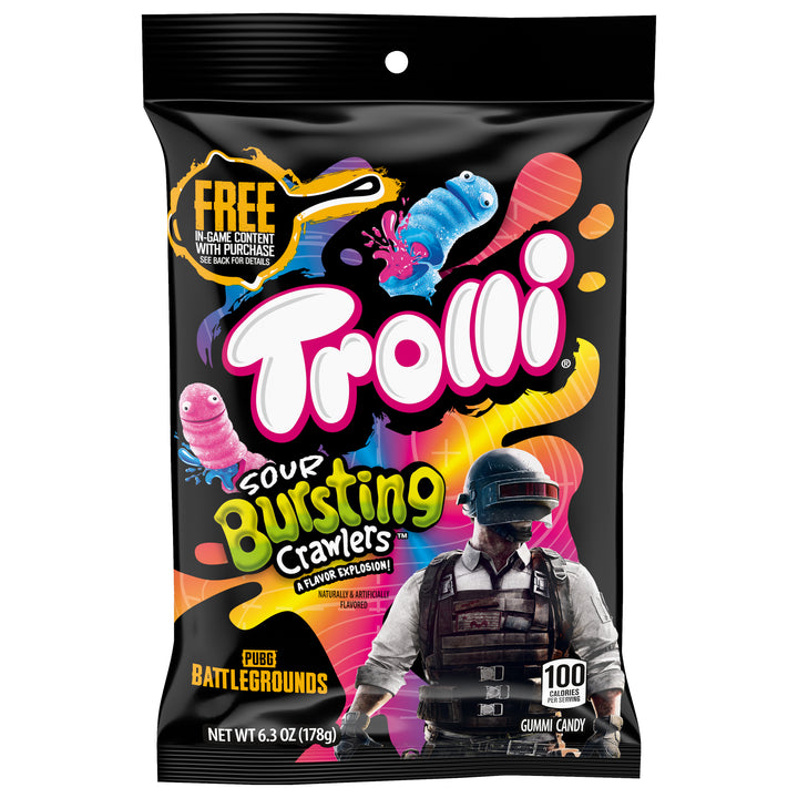 Trolli Bursting Sour Brite Crawlers-6.3 oz.-8/Case