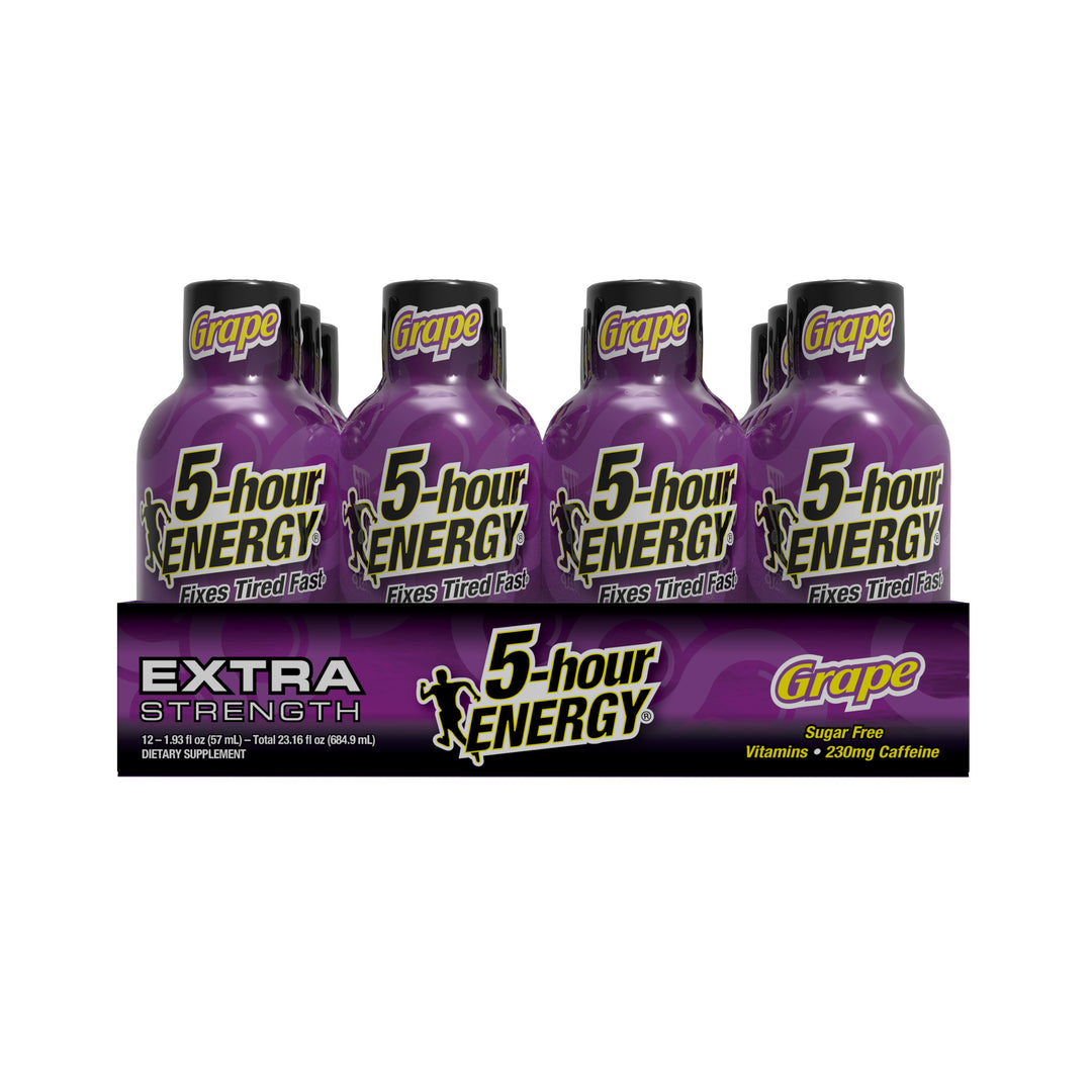 5-Hour Energy Extra Strength Grape Energy Shot-1.93 fl oz.s-12/Box-18/Case
