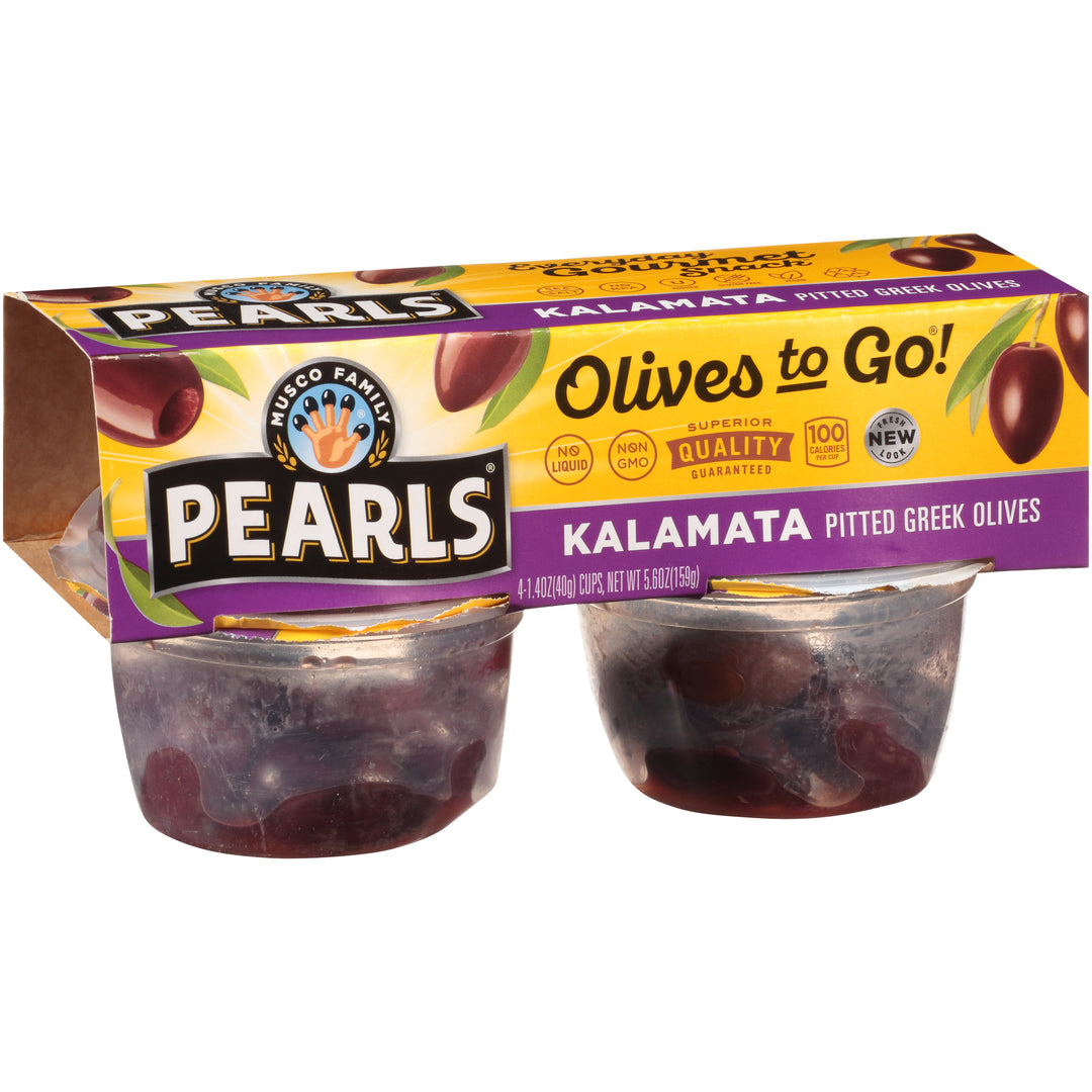 Pearls Kalamata Pitted Olives To Go-5.6 oz.-6/Case