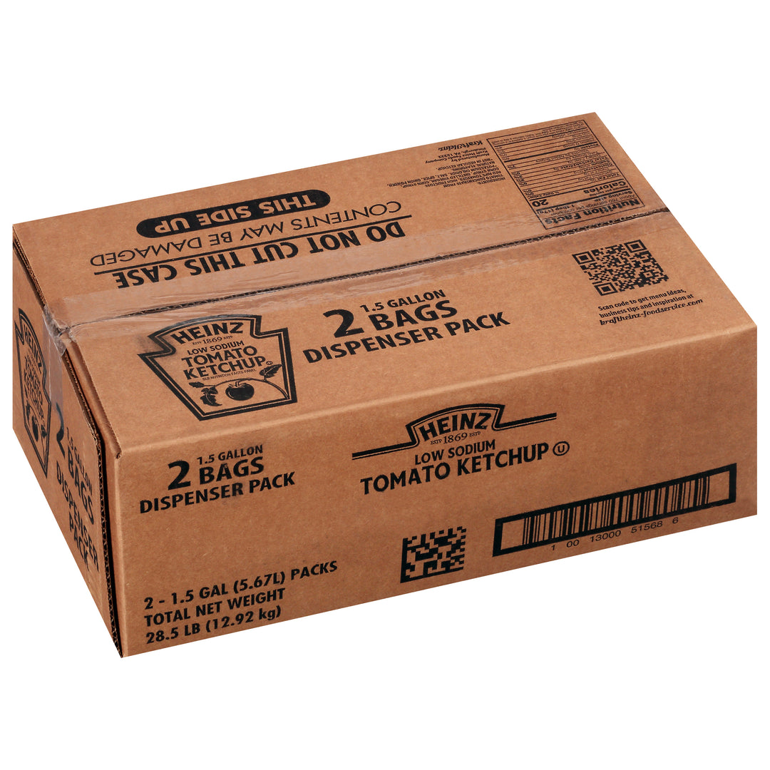 Heinz Low Sodium Dispenser Pack Ketchup Bulk-28.5 lb.-1/Case