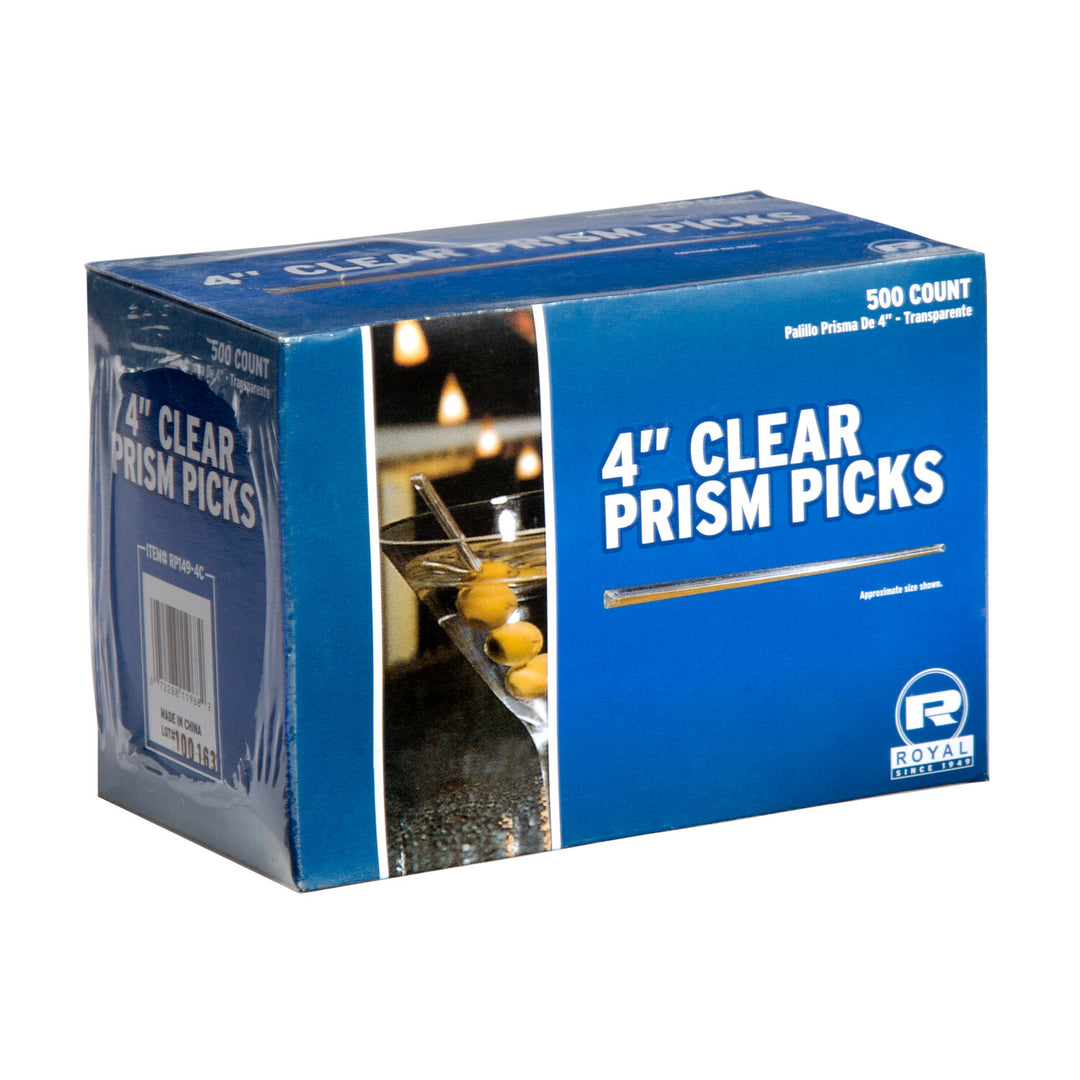 Royal 4 Inch Clear Prism Pick-500 Each-5/Case