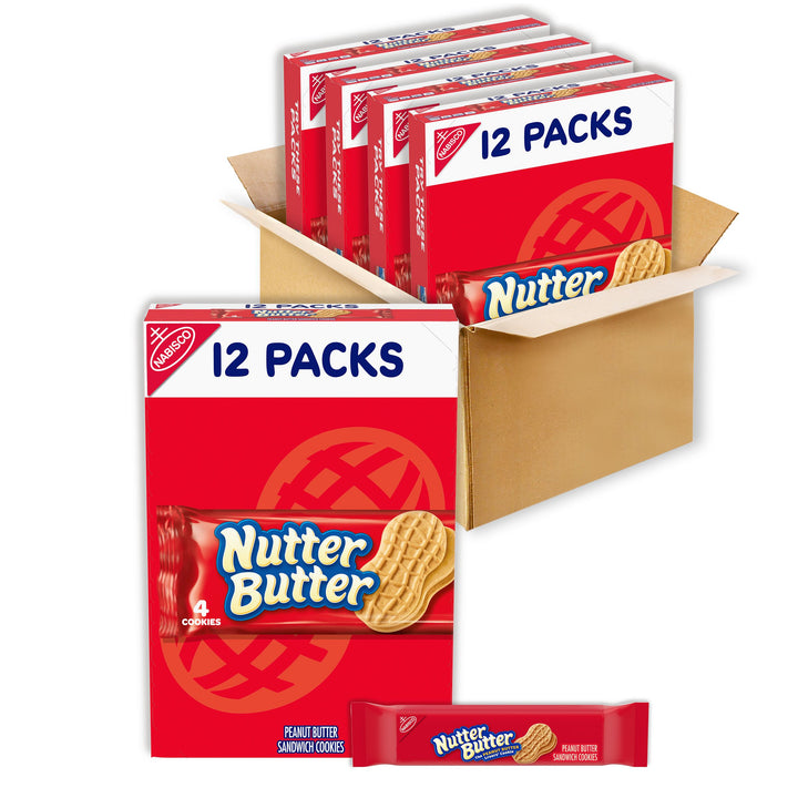 Nutter Butter Peanut Butter Sandwich Cookies-1.9 oz.-12/Box-4/Case