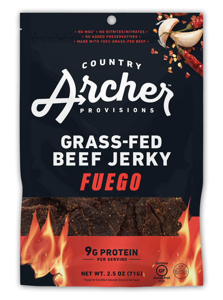 Country Archer Jerky Co Crushed Red Peppers Beef Jerky Fuegfueg-2.5 oz.-12/Case