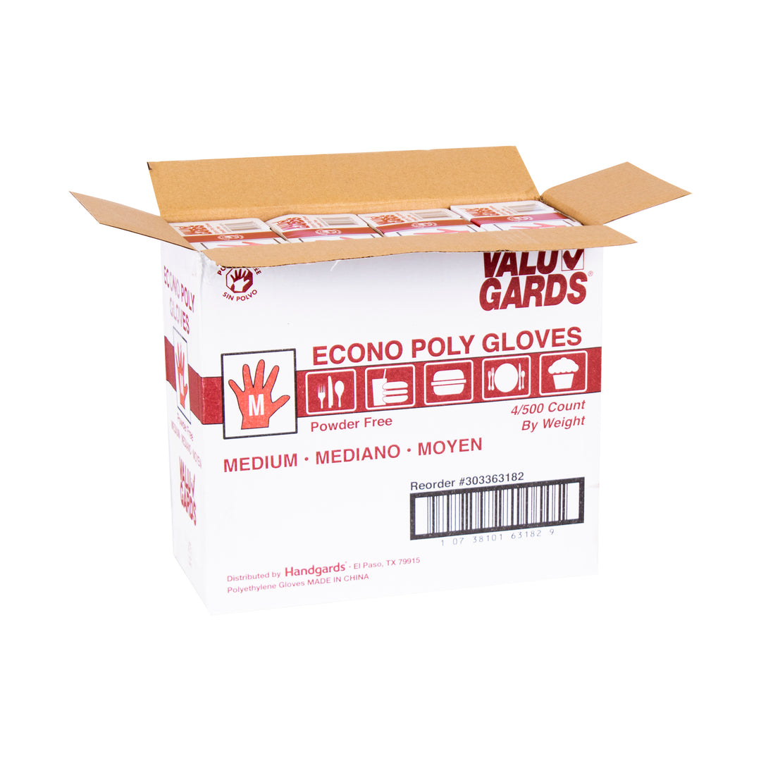 Valugards Poly Medium Glove-500 Each-500/Box-4/Case