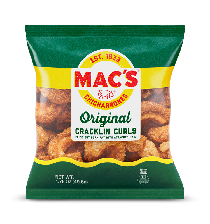 Mac's Original Cracklin Curls-Case--1.75 oz.-24/Case