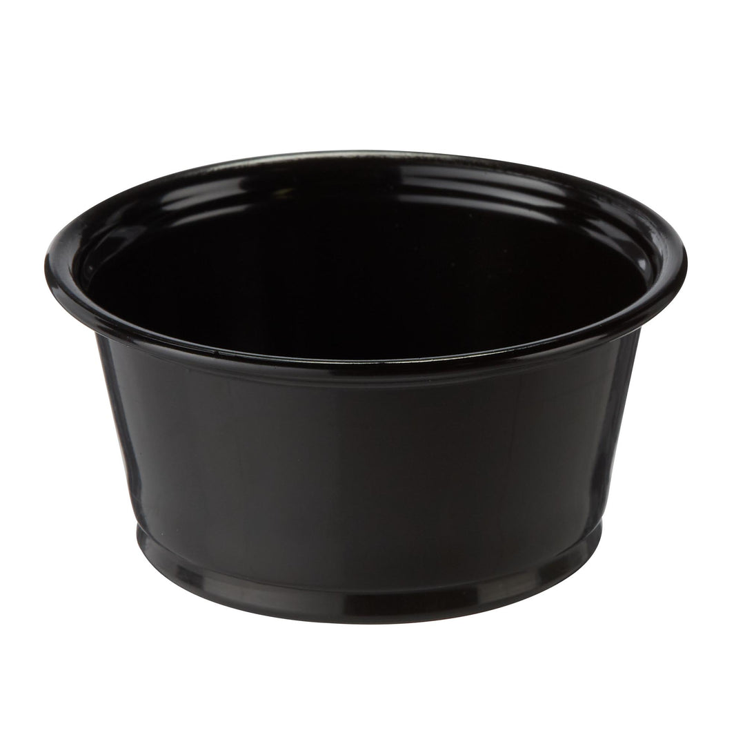 Dixie 2 Ounce Plastic Black Souffle Cup 200/Case