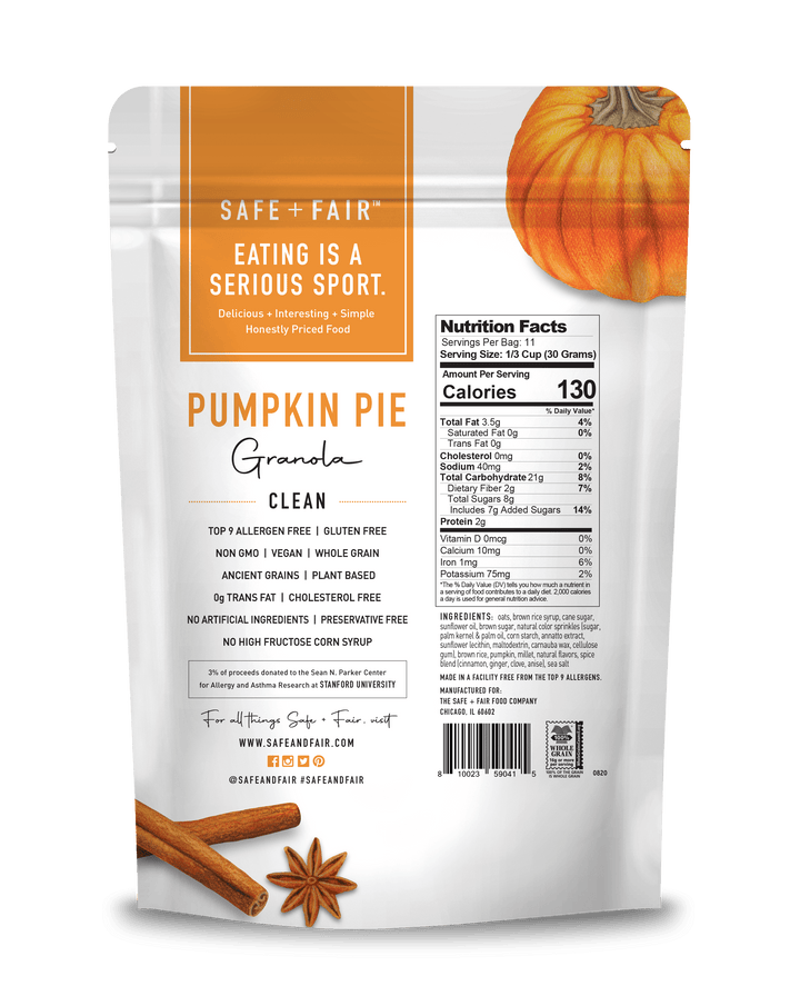 Safe + Fair Safe + Fair Retail Shipper Display- Pumpkin Pie-12 Count-1/Case