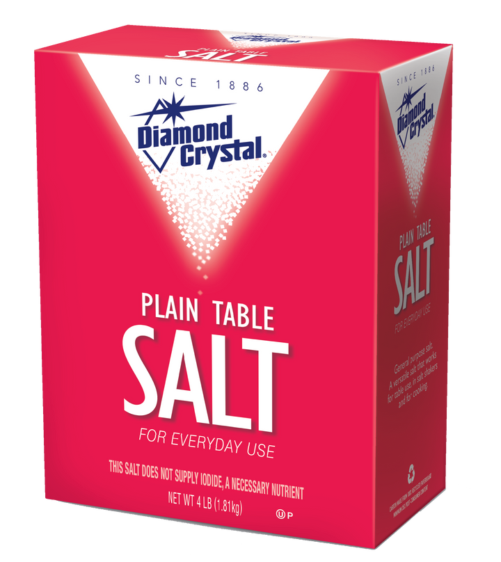 Diamond Crystal Table Salt Plain-4 lb.-9/Case