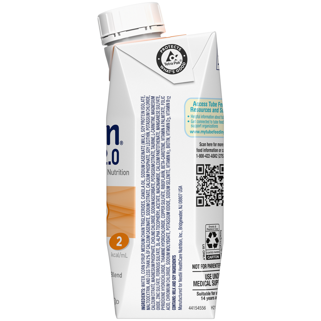 Nestle Nutren 2.0 Malnutrition Rtd Calorically Dense Liquid Formula-8.45 fl oz.-24/Case
